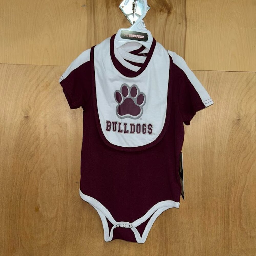 Infant Colosseum Mississippi State University Bulldogs Onesie and Bib